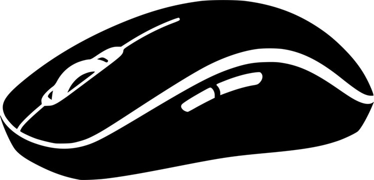 black and white computer mouse clip art preview