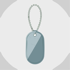 Fototapeta premium Dog Tag Necklace with Ball Chain - AI Generated