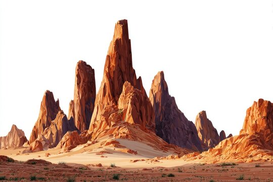 Red desert mountain range