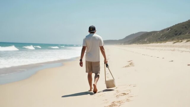 Move in the sandy beach