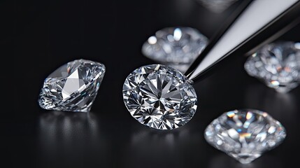 Diamonds close up luxury sparkle brilliant cut gem