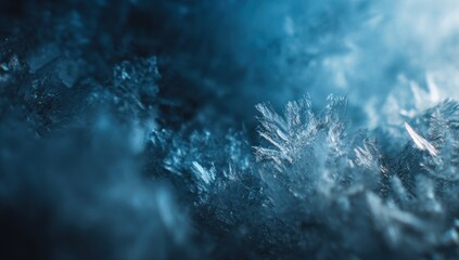 Close-up of icy crystals