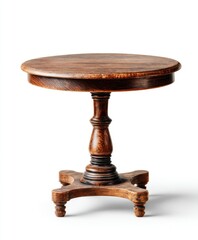 Vintage wooden round side table