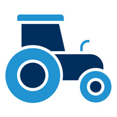 Tractor Blue Color Icon