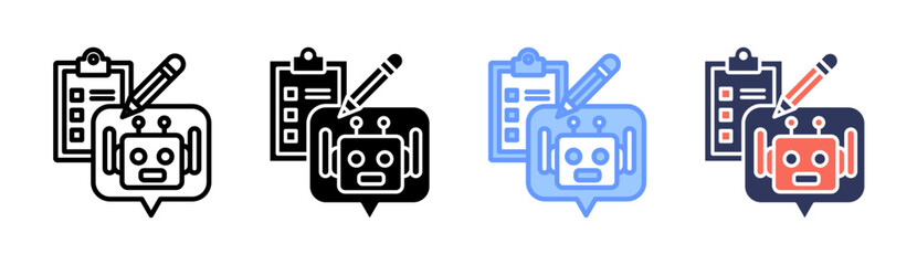 Tutoring Icon Set Multiple Style Collection