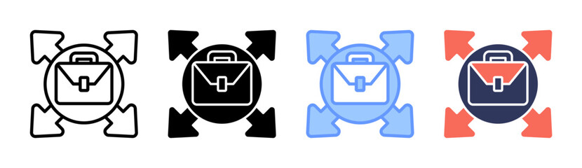 Career Guidance Icon Set Multiple Style Collection