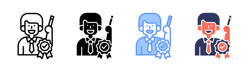 Course Recommendations Icon Set Multiple Style Collection