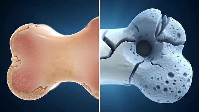 Healthy vs Osteoporotic Bone.