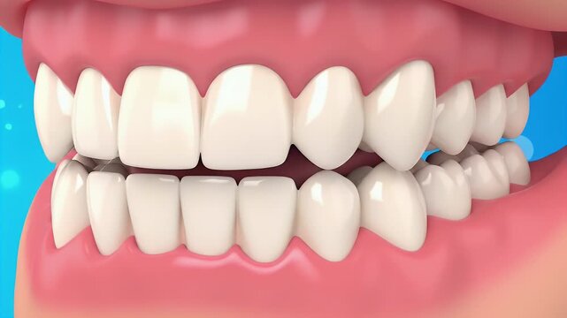 Misaligned Teeth Jaw Closeup.