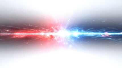 Epic Light Burst with Red and Blue Rays Creating Dynamic Energy Background for Multimedia Projects