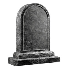 Blank Granite Tombstone Isolated Monument