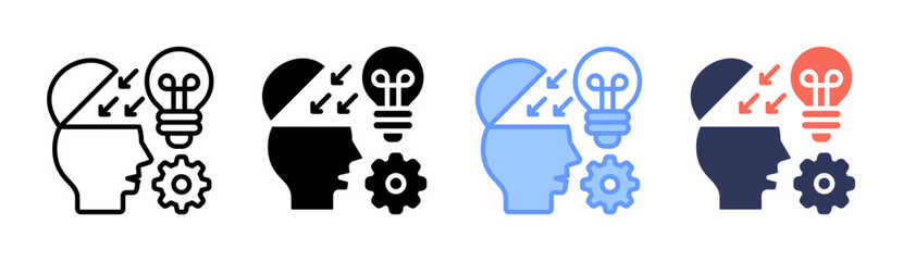 Open Innovation Icon Set Multiple Style Collection