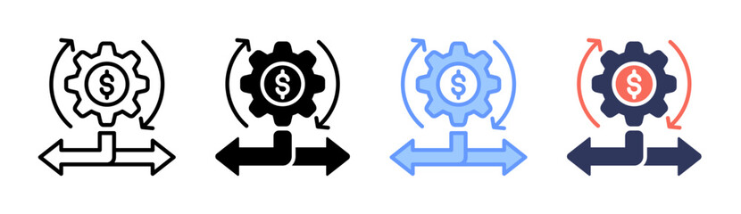 Mobility Icon Set Multiple Style Collection