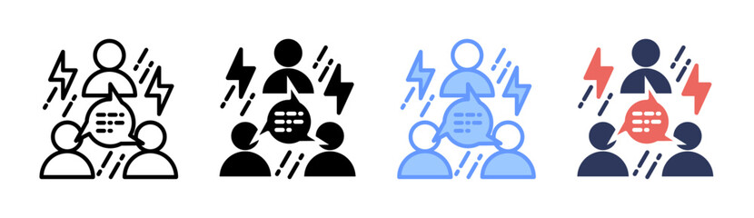 Argument Icon Set Multiple Style Collection