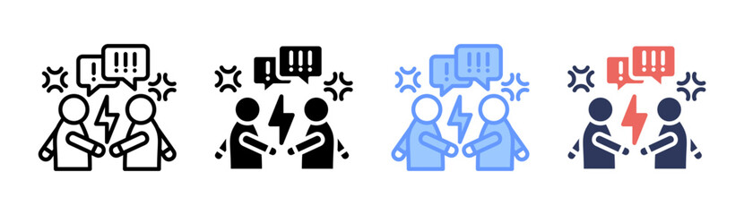 Argument Icon Set Multiple Style Collection