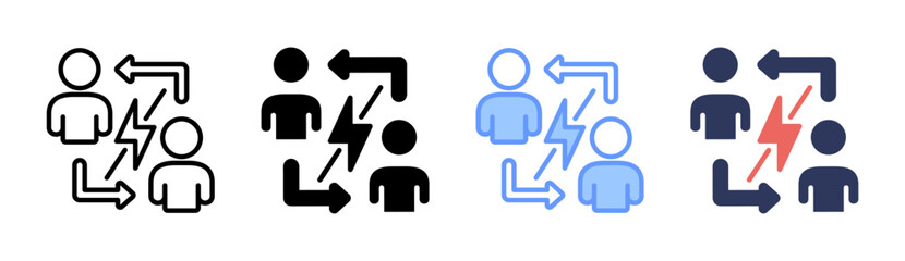 Opponent Icon Set Multiple Style Collection