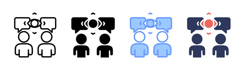 Point Of View Icon Set Multiple Style Collection
