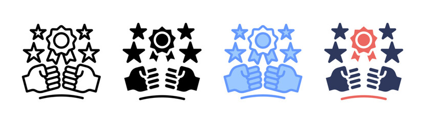 Competition Icon Set Multiple Style Collection