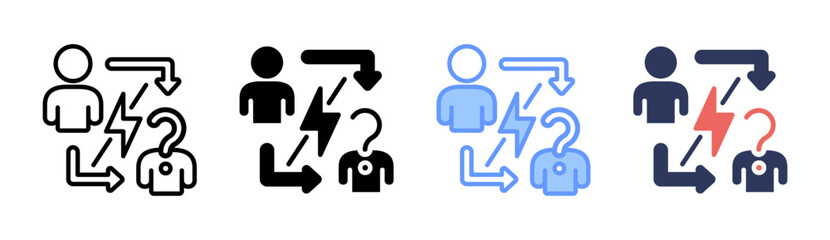 Opponent Icon Set Multiple Style Collection