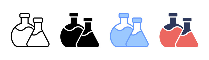 Eco Chemistry Icon Set Multiple Style Collection