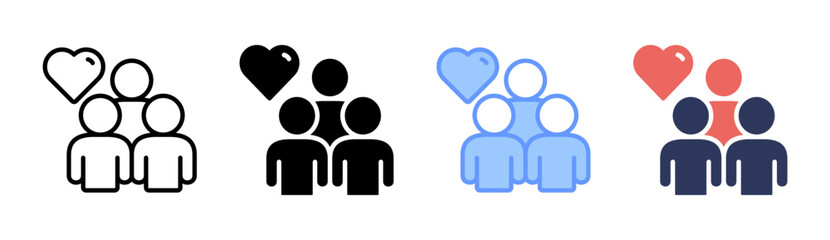 Community Care Icon Set Multiple Style Collection