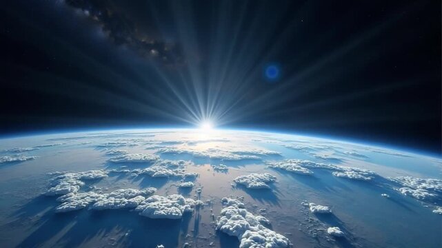 Earth Viewed From Space Station