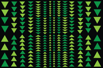 Vibrant Green Triangle Pattern Art