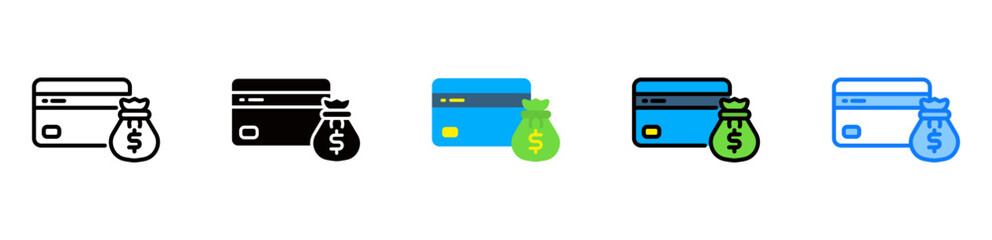 Credit Card icon multiple style 