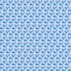 seamless pattern with blue flowers