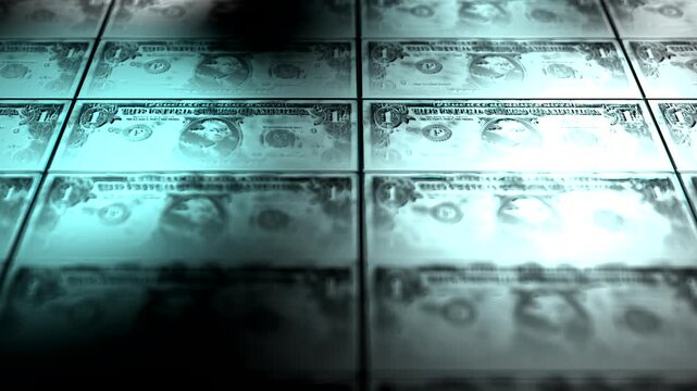 Printing Plates of American US One Dollar Bills