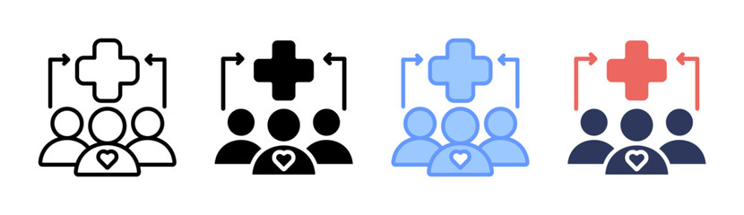 Medical Staff Icon Set Multiple Style Collection