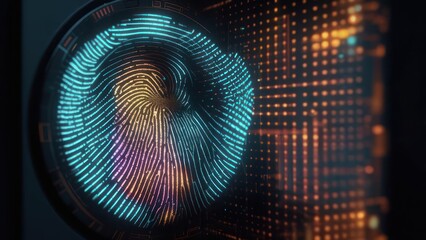 Futuristic fingerprint interface
