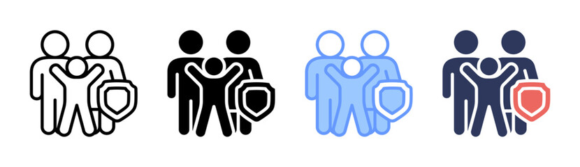 Family Insurance Icon Set Multiple Style Collection