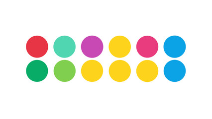 Colorful Circles Arranged Neatly green blue