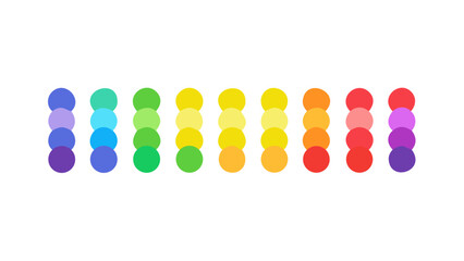 Colorful Circles Arranged in Columns gradient arrangement