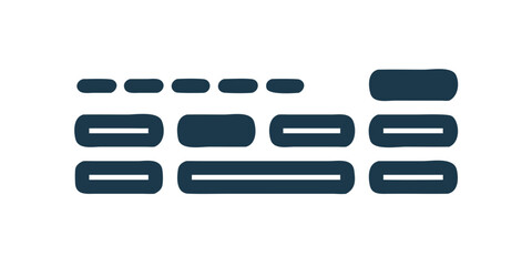 Obraz premium Dark blue rounded rectangles and lines abstract geometric