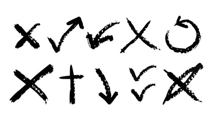 Grunge Brush Style Arrows scribble graphic