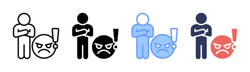 Anger Management Icon Set Multiple Style Collection