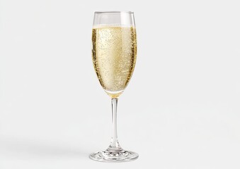 Champagne glass filled with bubbly drink
