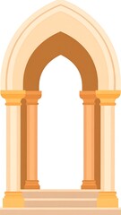 Fototapeta premium Ornate archway, stone columns