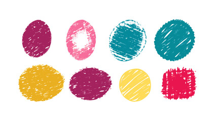 Textured Oval Shapes Vibrant Colors abstract background