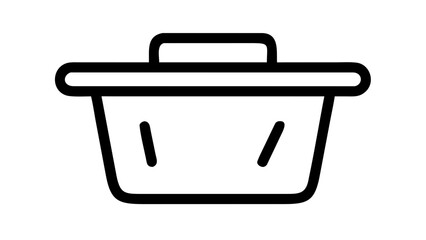 Trash bin with lid outline trash can garbage can