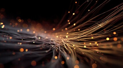 Obraz premium Golden threads abstract design