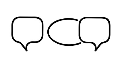 Two Speech Bubbles Conversation Symbol dialogue communication