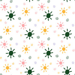 Cute Sun Seamless Pattern – Playful Summer Design