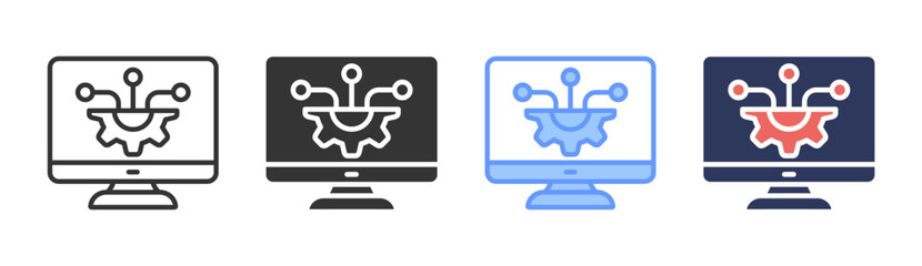 Software Icon Set Multiple Style Collection