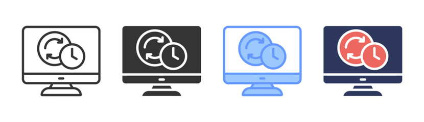 Rollback Icon Set Multiple Style Collection