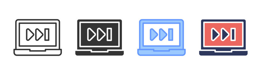 Forward Icon Set Multiple Style Collection