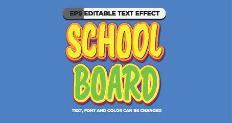 School Board Editable Text Effect