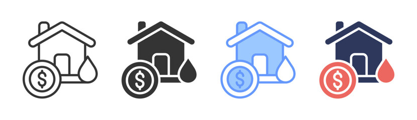 Asset Value Icon Set Multiple Style Collection